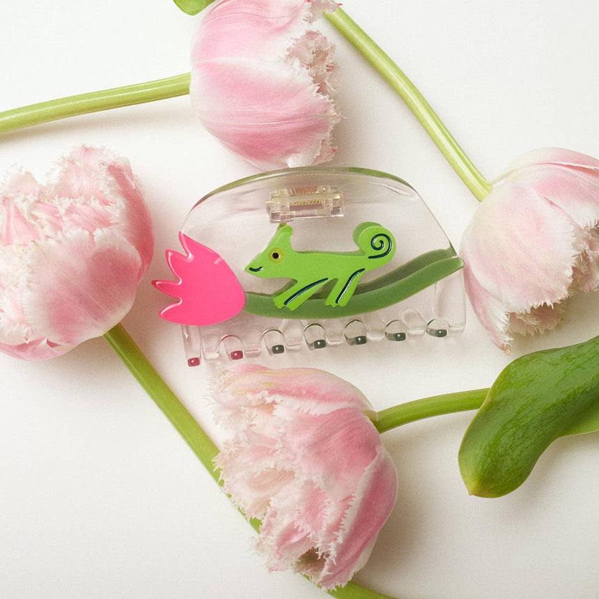 Winona Irene - Chameleon + tulip hair claw clip