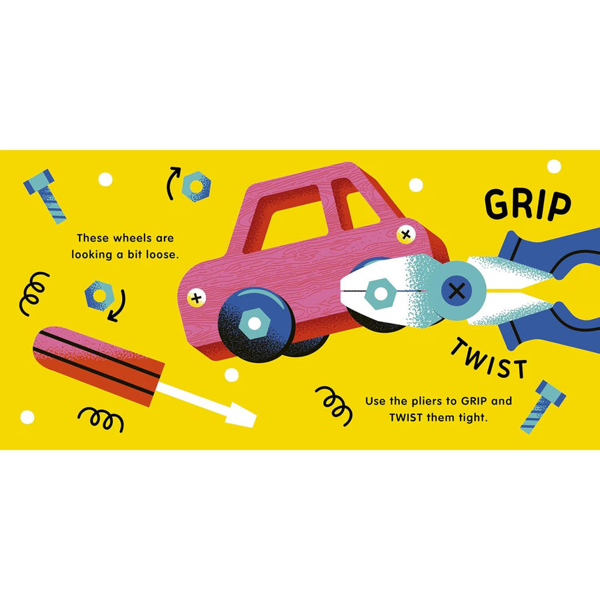 My Busy Tool Box!: A Playful Tool Book with Pages to Bang, Twist and Scratch! | Scout & Co