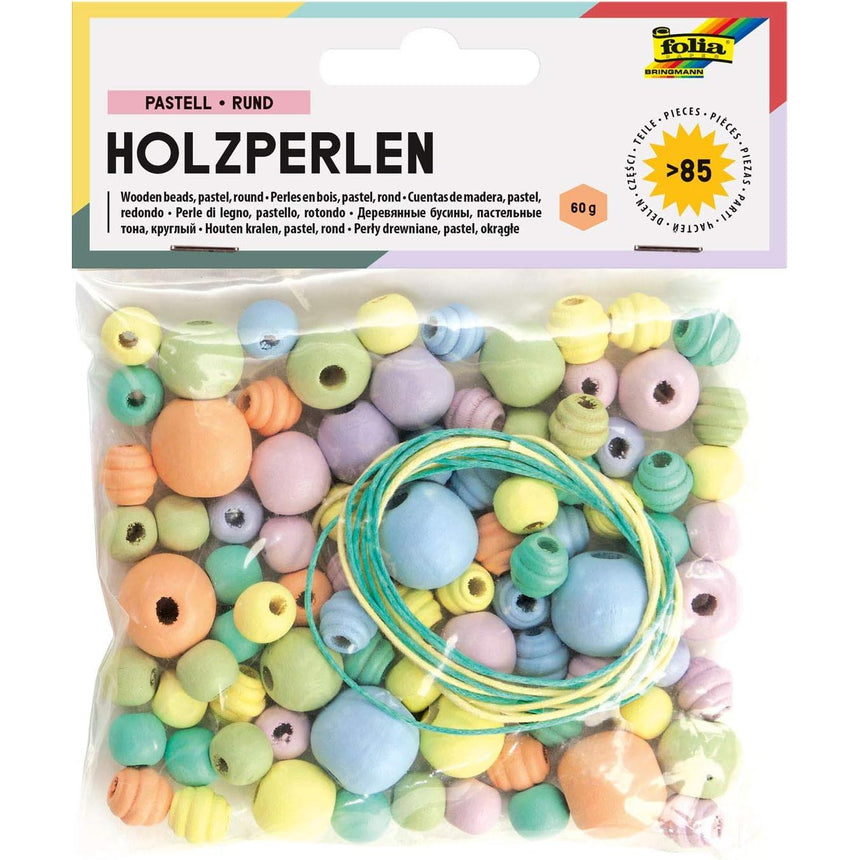 Folia - Wooden beads set - Pastel | Scout & Co