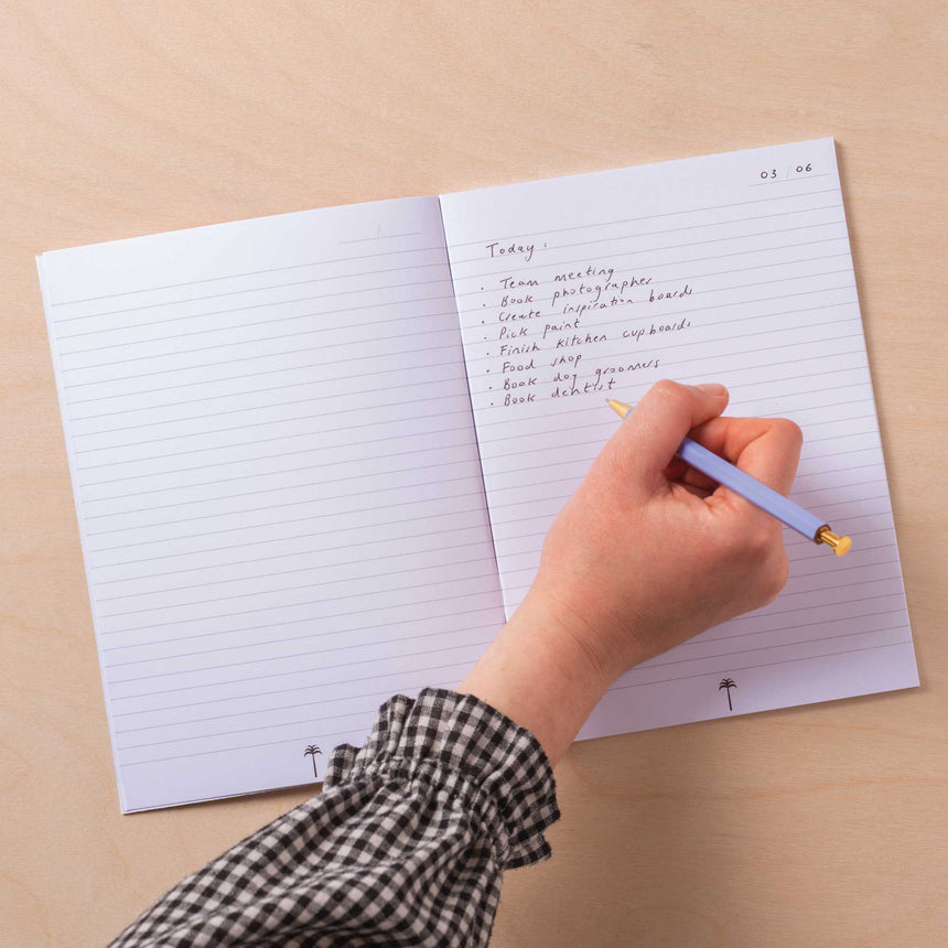 Good Tuesday - A5 Notebook - Blue Berry Check | Scout & Co