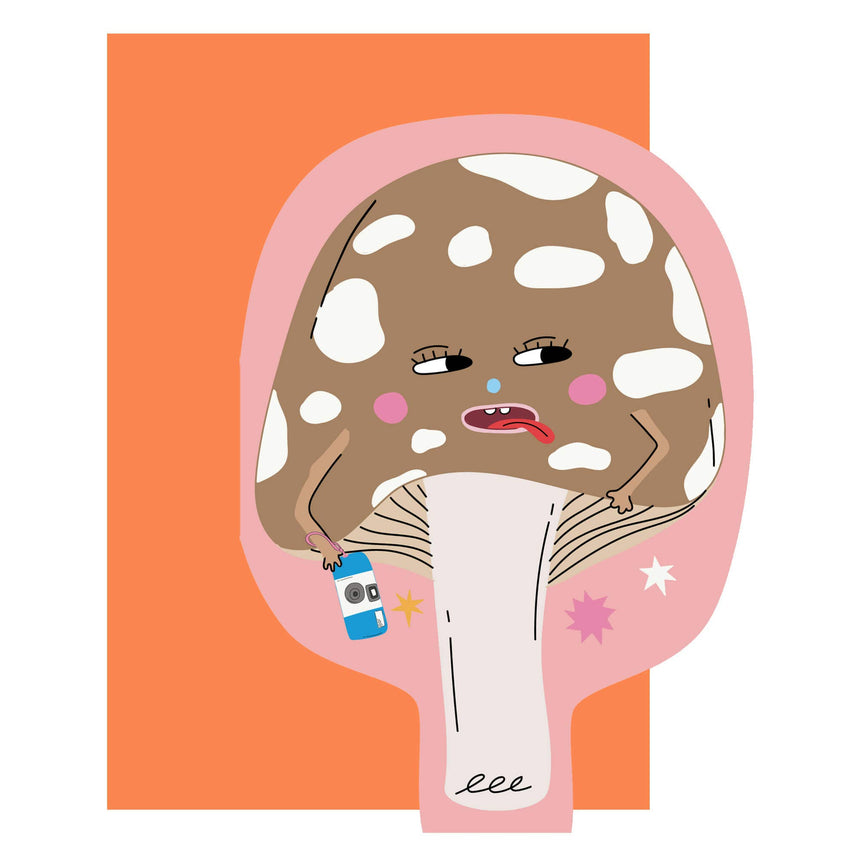 Eat The Moon - Hey Mushroom! die cut card | Scout & Co