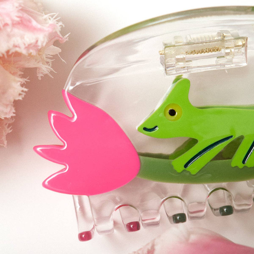 Winona Irene - Chameleon + tulip hair claw clip