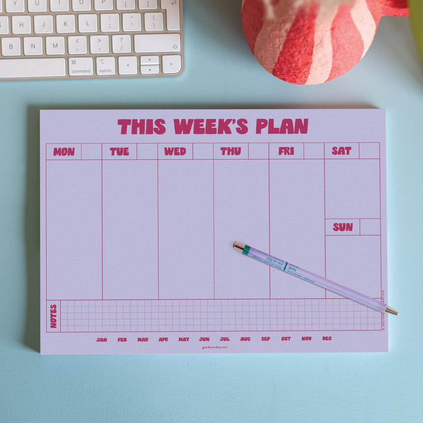 Good Tuesday - A4 Weekly Planner Pad - Lilac & Plum | Scout & Co