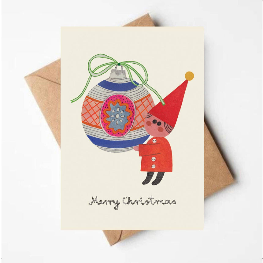 Daria Solak - Elf & Bauble Christmas card | Scout & Co