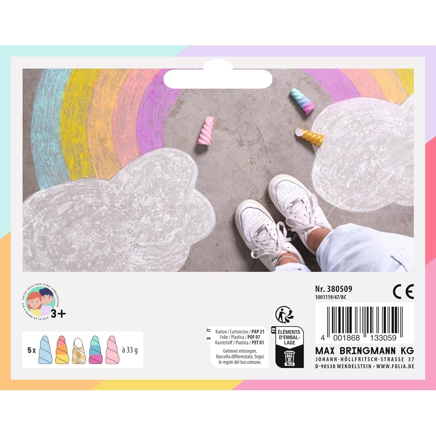 Folia - Unicorn sidewalk chalks - set of 5 | Scout & Co