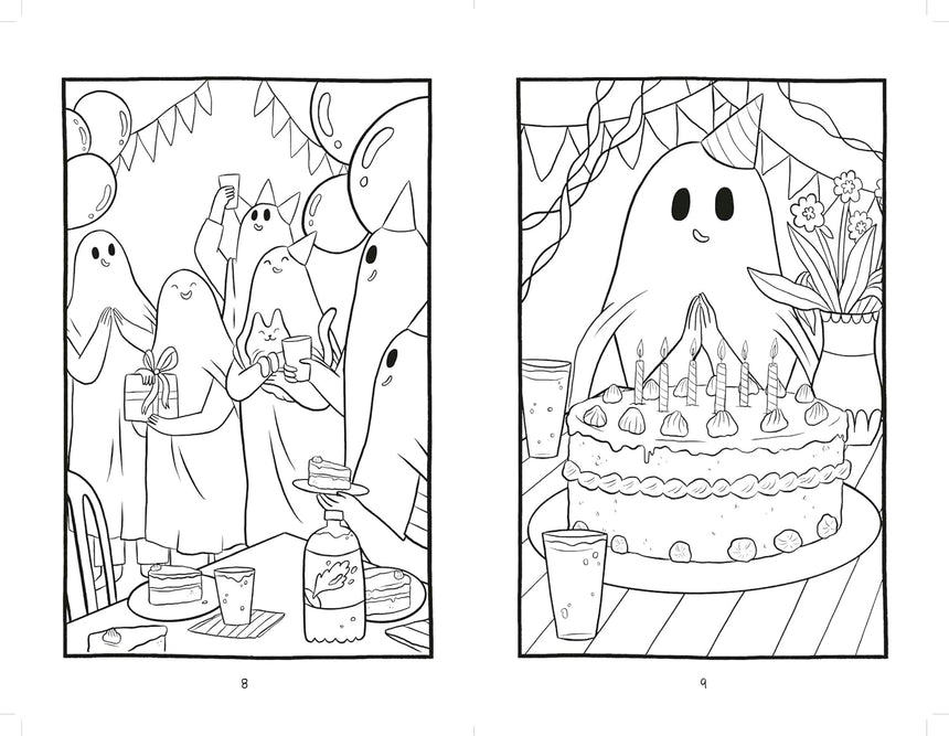 The Sad Ghost Club colouring book - Lize Meddings