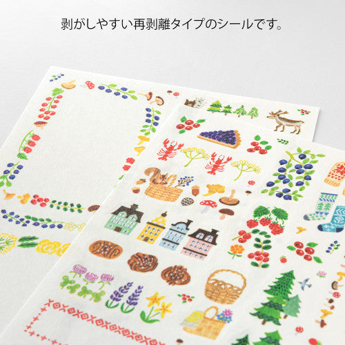 Midori - Yuru Log stickers - Scandinavia (2 sheets) | Scout & Co