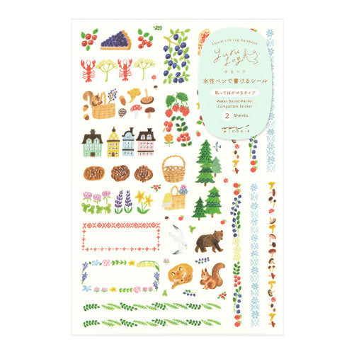 Midori - Yuru Log stickers - Scandinavia (2 sheets) | Scout & Co