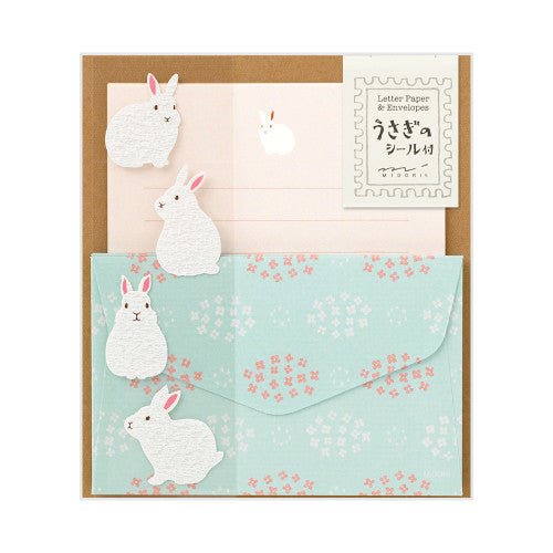 Midori - Mini letter set with stickers - Rabbit | Scout & Co
