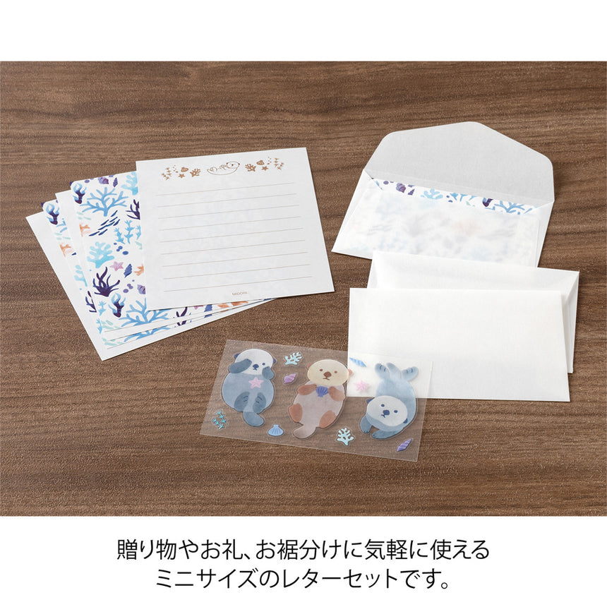 Midori - Mini letter set with stickers - For You Sea Otter