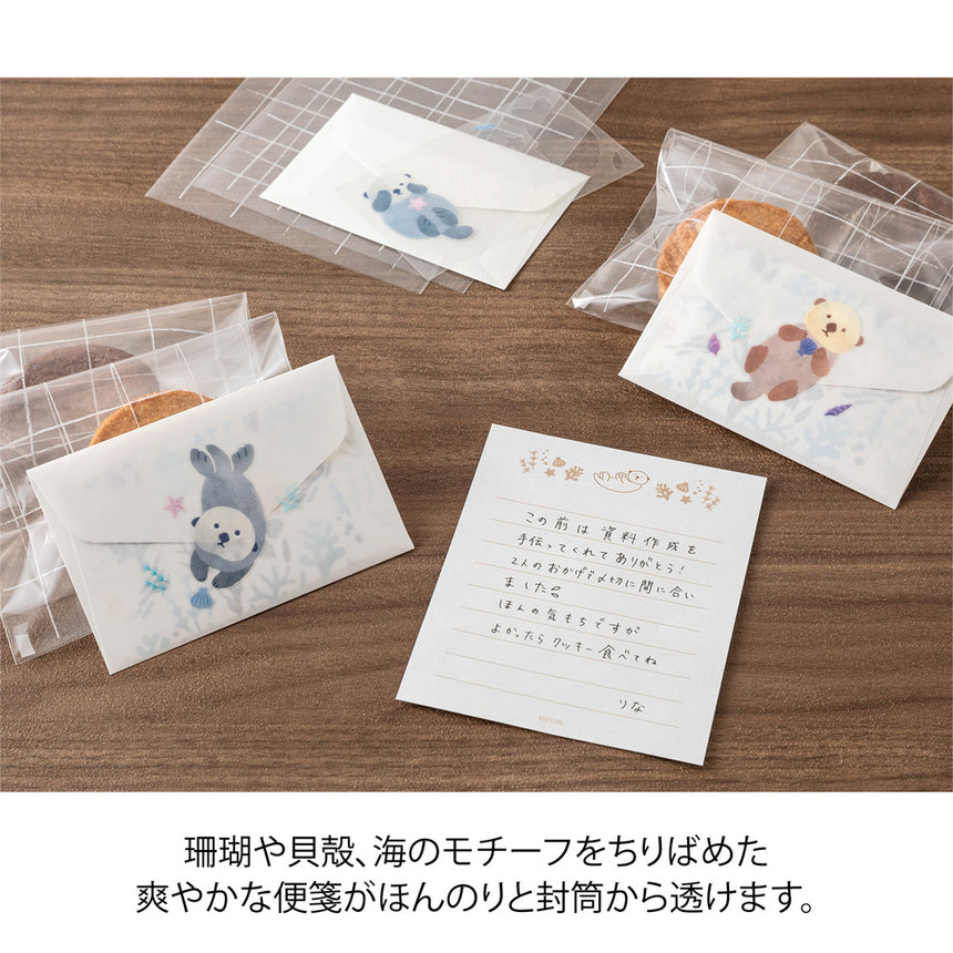 Midori - Mini letter set with stickers - For You Sea Otter