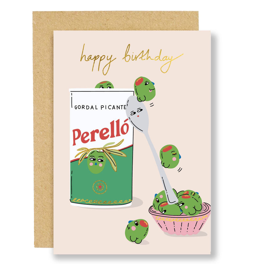 Eat The Moon - Picante Olive birthday card | Scout & Co