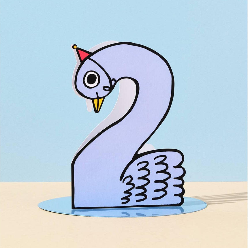 Wrap - Swan 2nd birthday card | Scout & Co