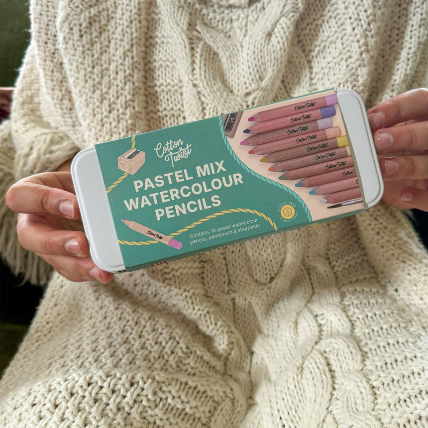 Cotton Twist - Jumbo watercolour pencils tin - Pastels | Scout & Co