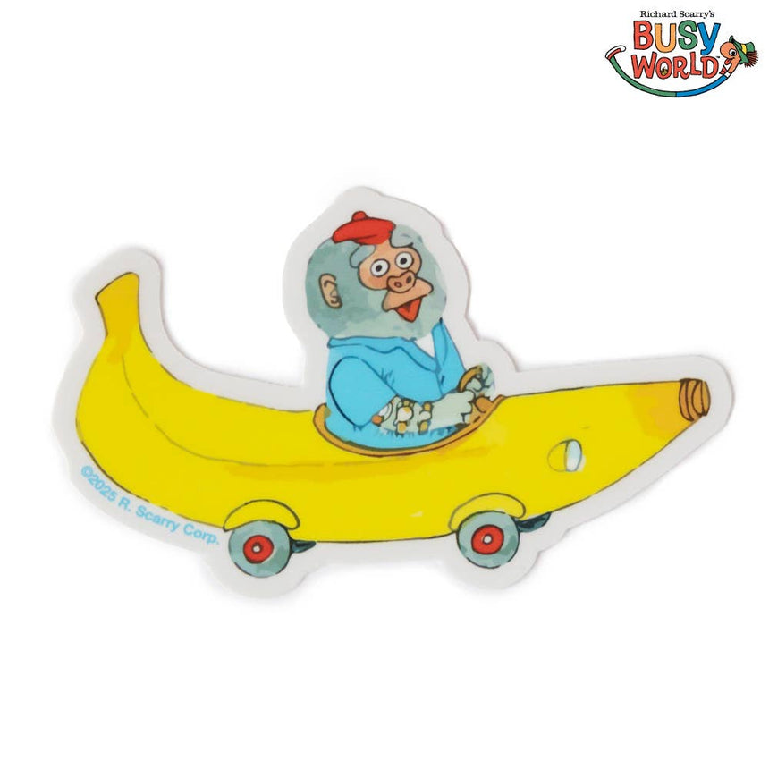 3P4 x Richard Scarry - Banana Car sticker | Scout & Co