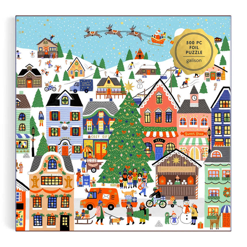 Galison - Merryville foil jigsaw puzzle - 500 pieces | Scout & Co