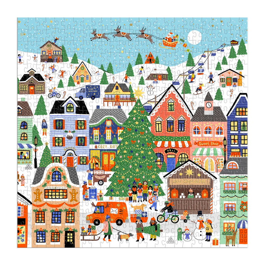 Galison - Merryville foil jigsaw puzzle - 500 pieces | Scout & Co