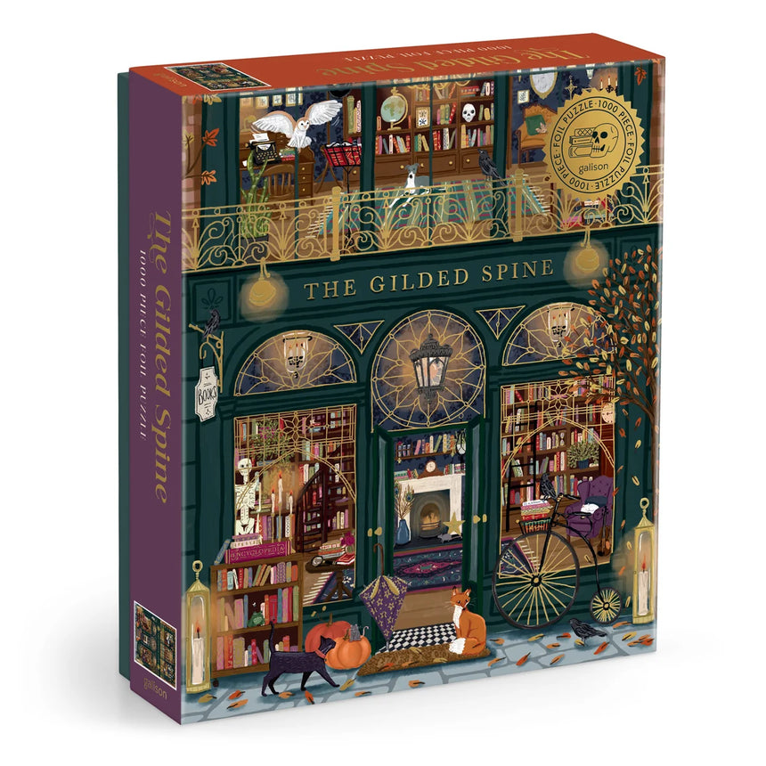Galison - The Gilded Spine foil jigsaw puzzle - 1000 pieces | Scout & Co
