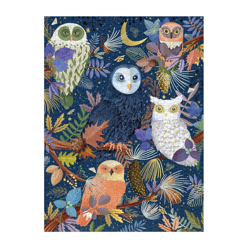 Galison - Owls At Dawn foil jigsaw puzzle - 1000 pieces | Scout & Co