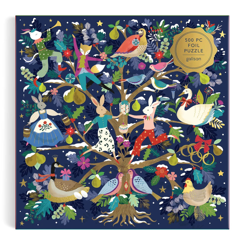 Galison - 12 Days Of Joy foil jigsaw puzzle - 500 pieces | Scout & Co