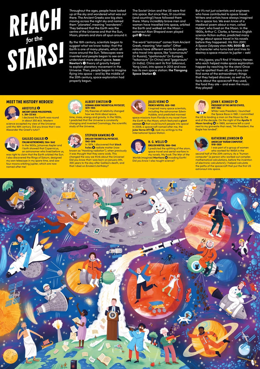 Reach For The Stars: history heroes space 200-piece jigsaw puzzle