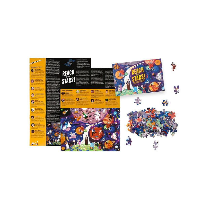 Reach For The Stars: history heroes space 200-piece jigsaw puzzle | Scout & Co
