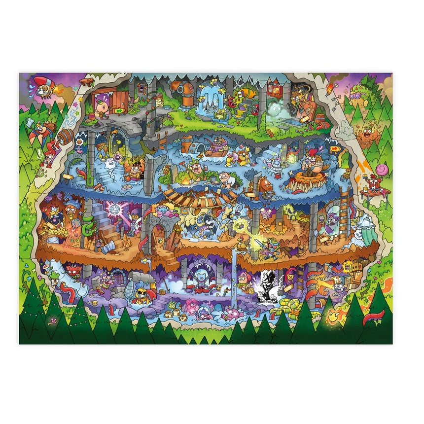 Jamie Smart - Hero Slam 200-piece jigsaw puzzle: Inside the Temple of the Cat Demon
