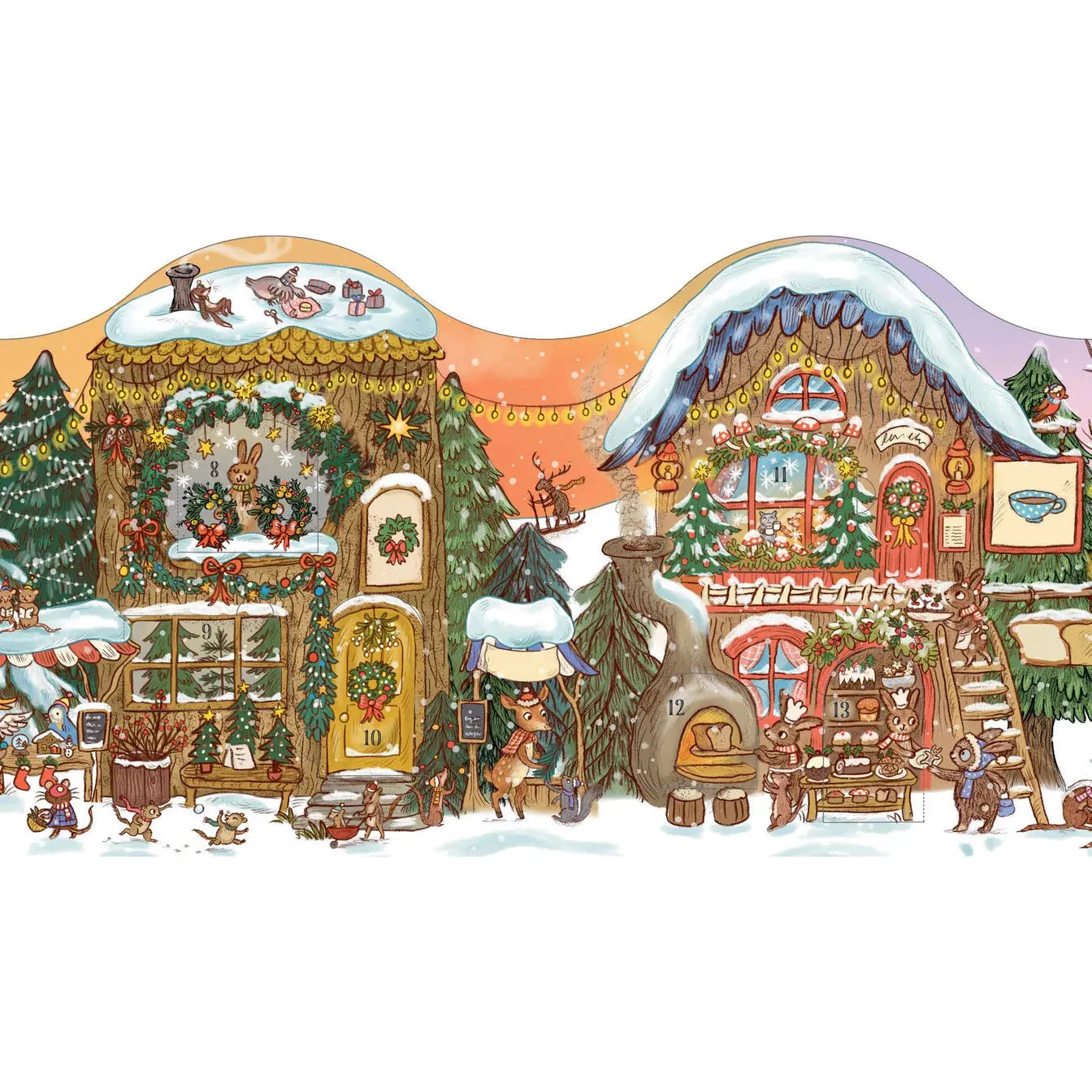 Brown Bear Wood: Christmas is Coming to Town! Fold-Out Advent Calendar - Rachel Piercey | Scout & Co