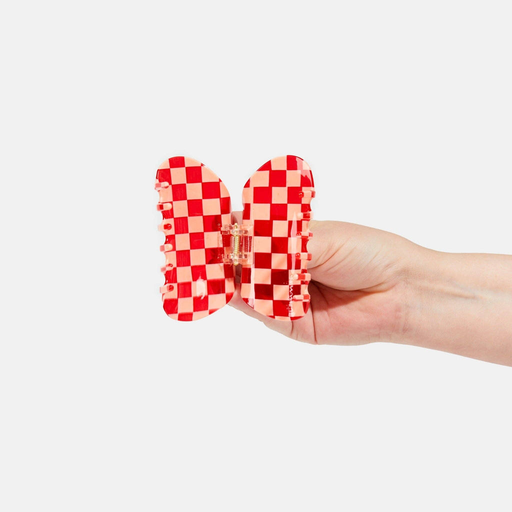 Checker Claw in Peach/Red | Scout & Co