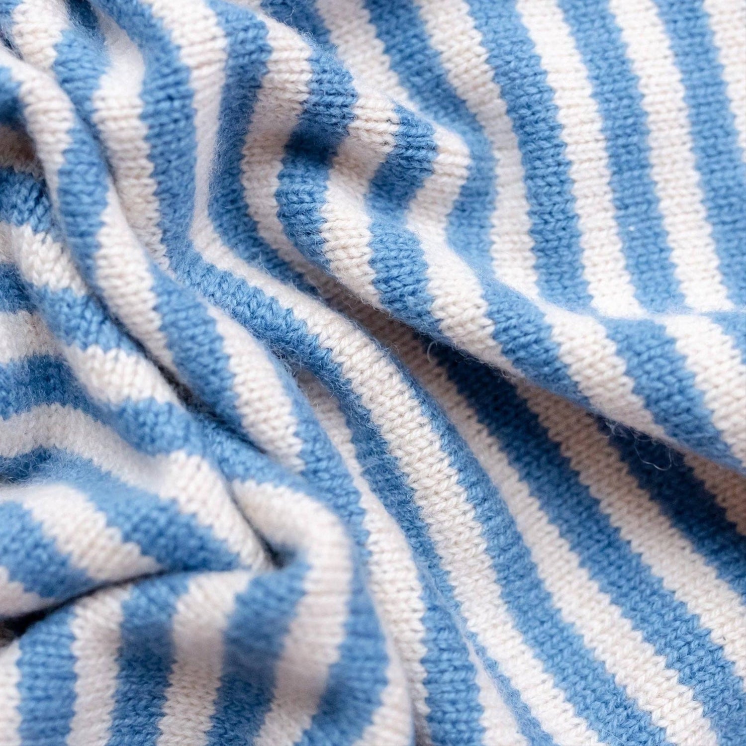 TBCo - Merino Triangle Scarf in Blue Stripe | Scout & Co