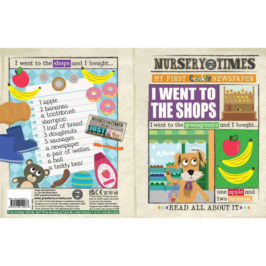 Jo & Nic's Crinkly Cloth Books - I Went To The Shops | Scout & Co