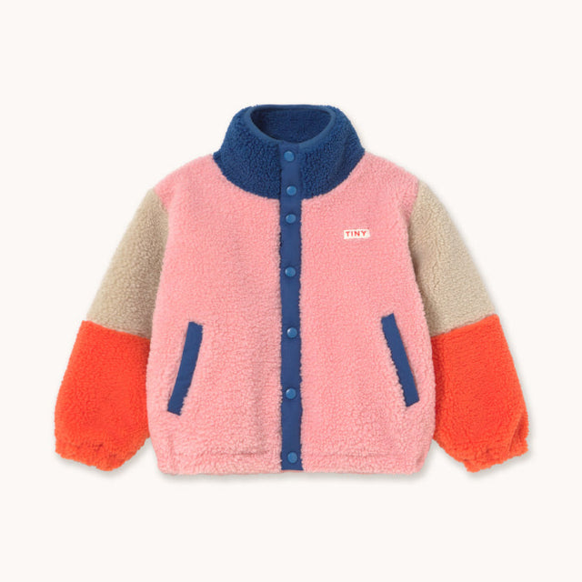 Tiny Cottons - Colour Block polar sherpa jacket - dark blue | Scout & Co
