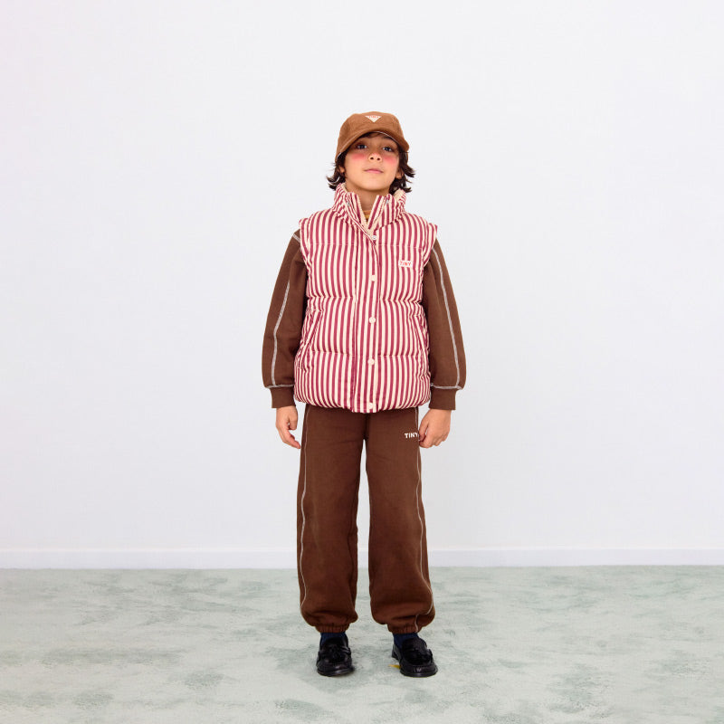 Tiny Cottons - Stripes short padded jacket - vanilla | Scout & Co