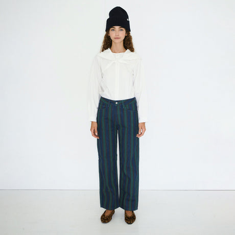 The Tiny Big Sister - Maru striped denim jeans | Scout & Co