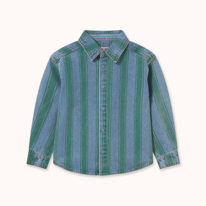 Tiny Cottons - Retro Stripes denim shirt | Scout & Co