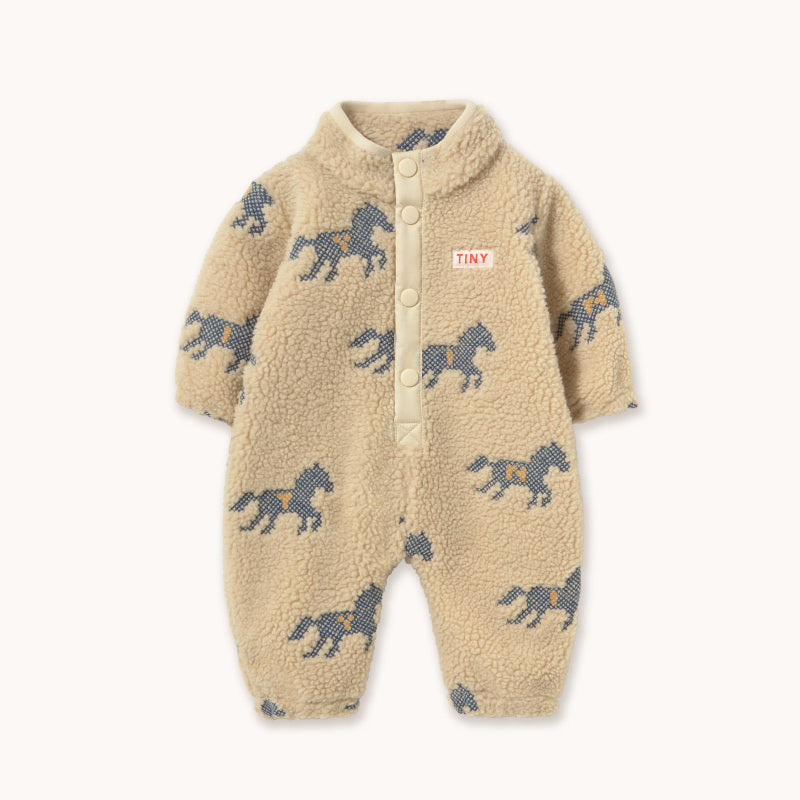 Tiny Cottons - Horses sherpa onepiece - baby | Scout & Co