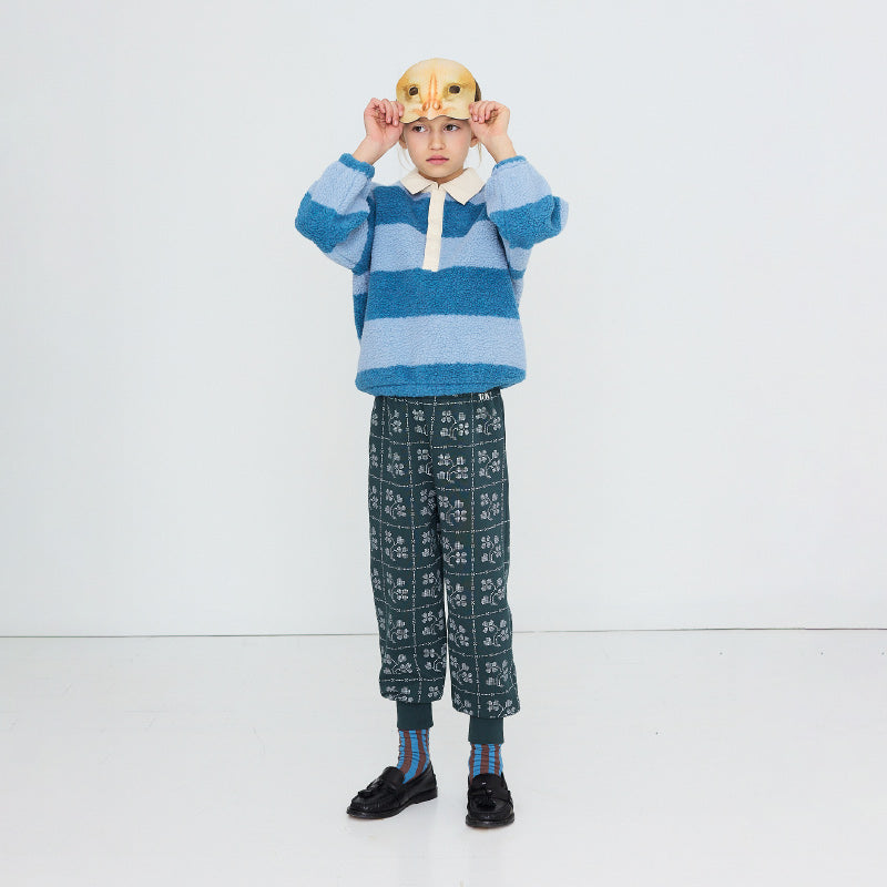 Tiny Cottons - Blue Stripes sherpa collar sweatshirt | Scout & Co