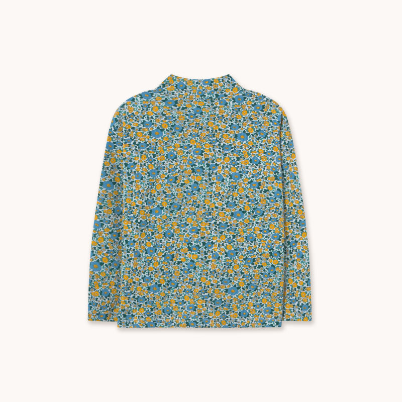 Tiny Cottons - Flower Pattern rib mockneck top | Scout & Co