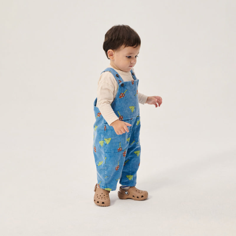 Bobo Choses - Mush Monster Duo all-over corduroy overalls - baby | Scout & Co