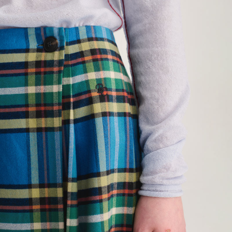 Bobo Choses Woman - Tartan flannel pleated skirt | Scout & Co