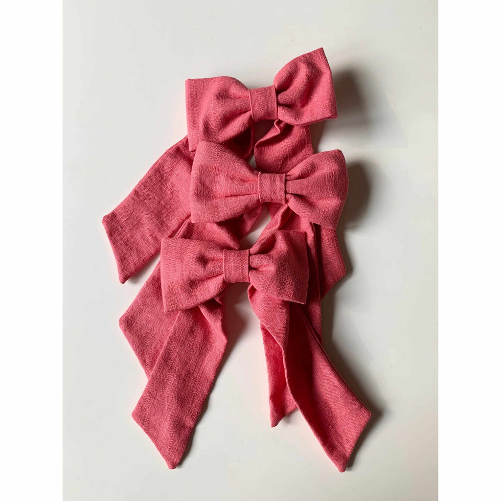 Thread Maker x Scout & Co - Linen hair bow - kids - Pink | Scout & Co