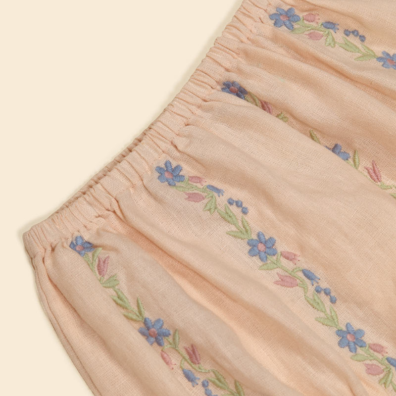 Apolina - Baby Lula embroidered bloomers - Blush | Scout & Co