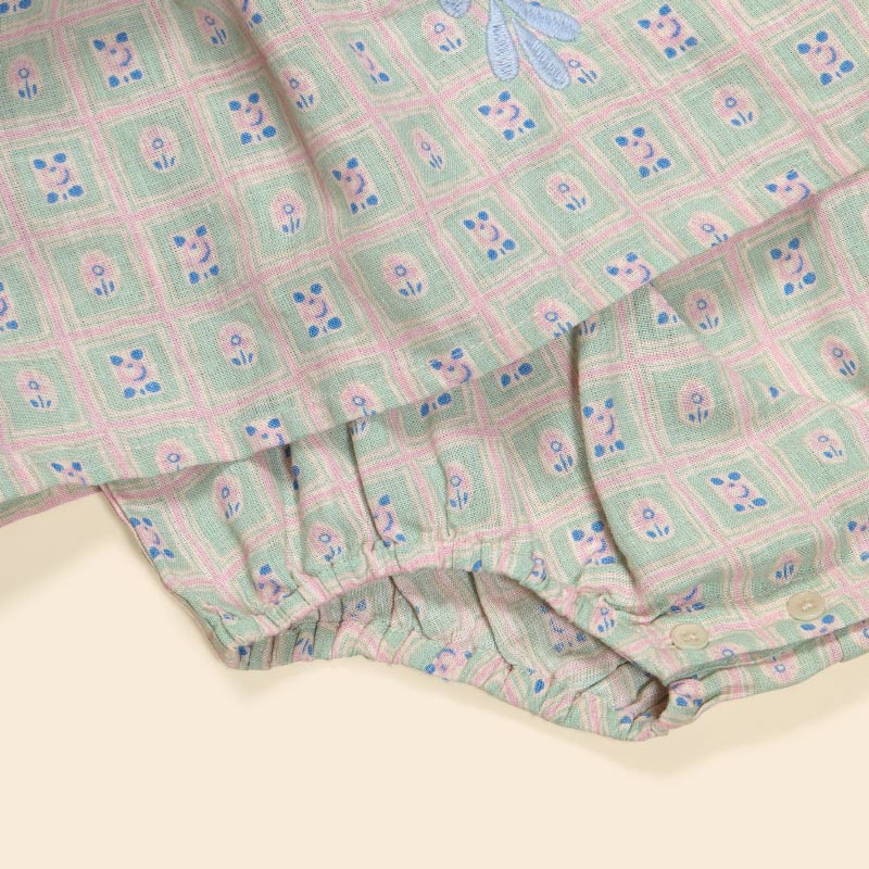 Apolina - Baby Noemie dress - Rosepanel Mint | Scout & Co