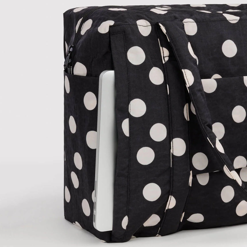 Baggu - Cloud Carry-On bag - Black & Cream Polka Dot | Scout & Co
