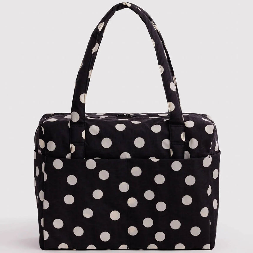 Baggu - Cloud Carry-On bag - Black & Cream Polka Dot | Scout & Co