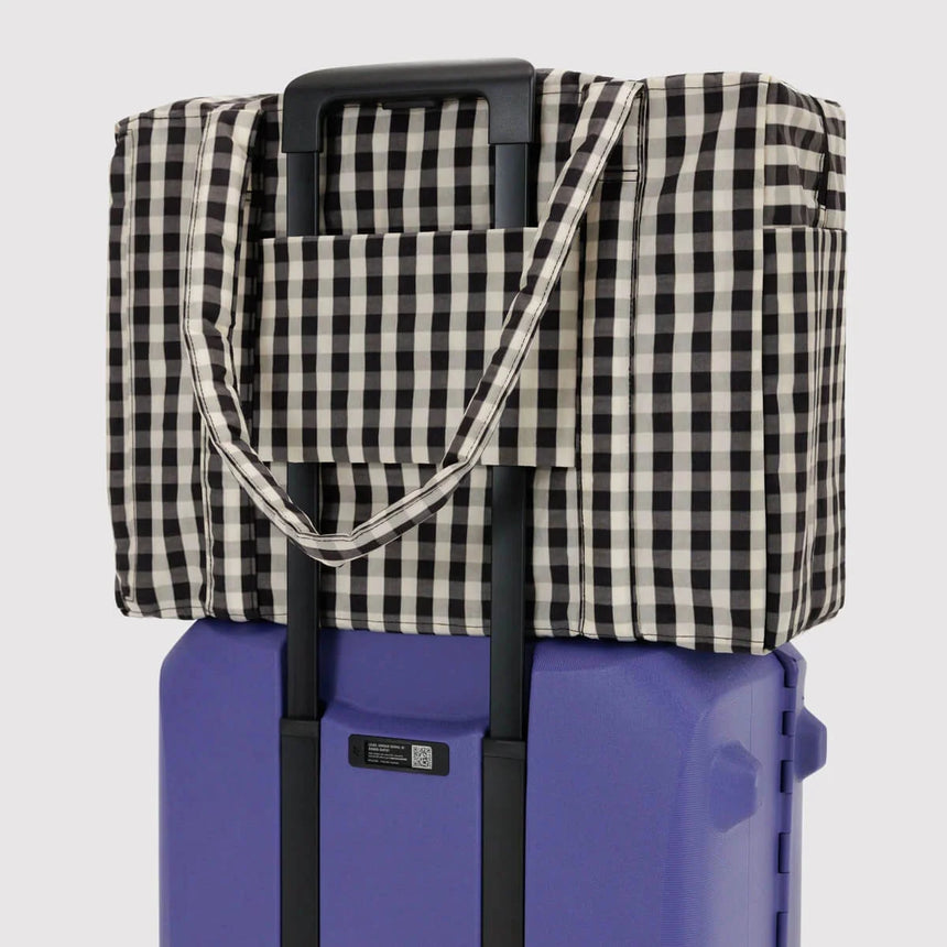 Baggu - Cloud Carry-On bag - Black & Cream Gingham | Scout & Co