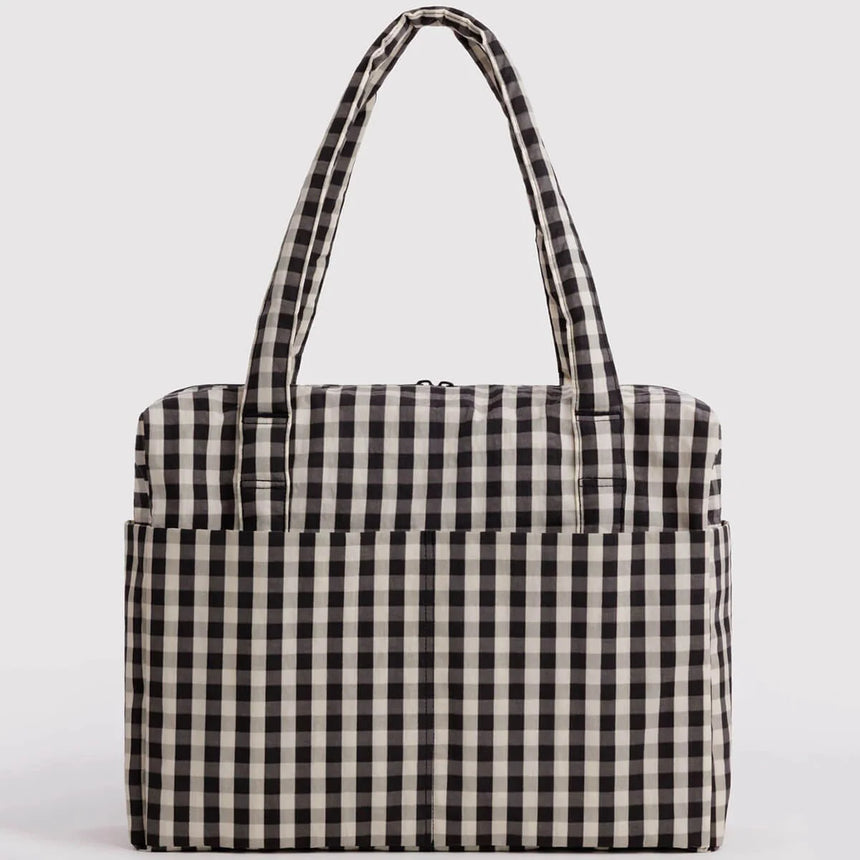 Baggu - Cloud Carry-On bag - Black & Cream Gingham | Scout & Co