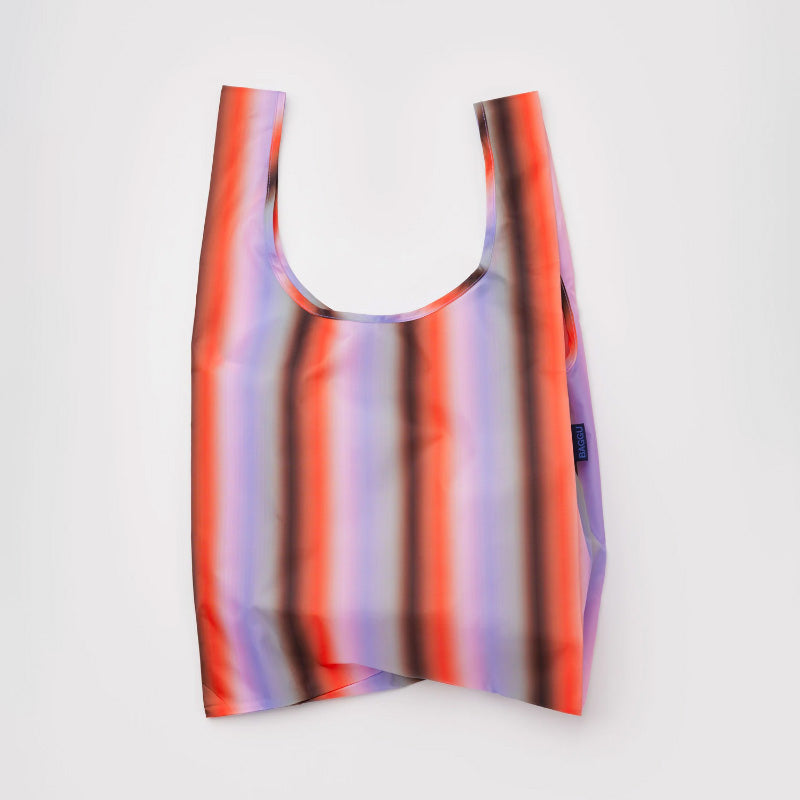 Baggu- Standard Baggu reusable bag - Gradient Stripe Poppy & Lilac | Scout & Co