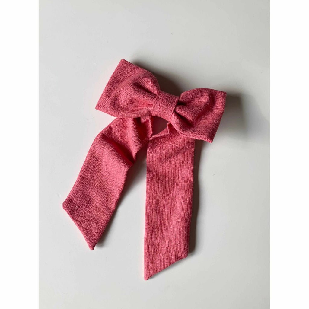 Thread Maker x Scout & Co - Linen hair bow - kids - Pink | Scout & Co