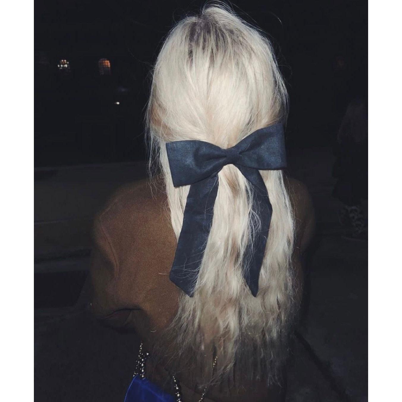 Thread Maker x Scout & Co - Linen hair bow - adult - Black | Scout & Co